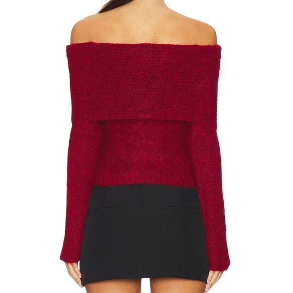 4th & Reckless Krissy Top in Red UK 6 / US XSmall New Womens Knit Sweater - Picture 3 of 8